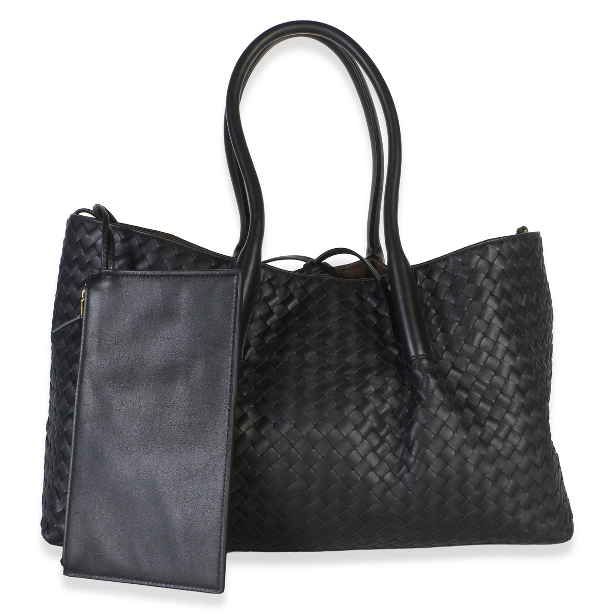 Bottega Veneta Black Fondant Nappa Reversible Large Pinacoteca Leather Bag