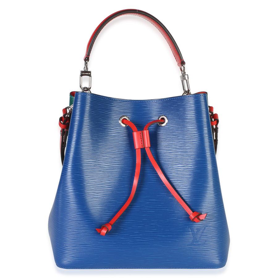 Louis Vuitton Tricolour Navy Red Green Epi Neonoe Leather Bag
