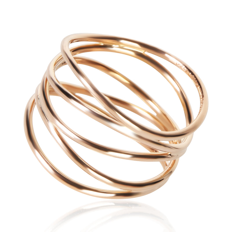 Tiffany & Co. Rose Gold Elsa Peretti Wave Ring 18k Rings