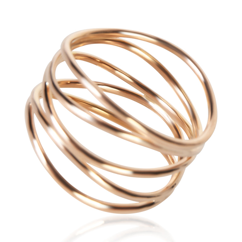 Tiffany & Co. Rose Gold Elsa Peretti Wave Ring 18k Rings