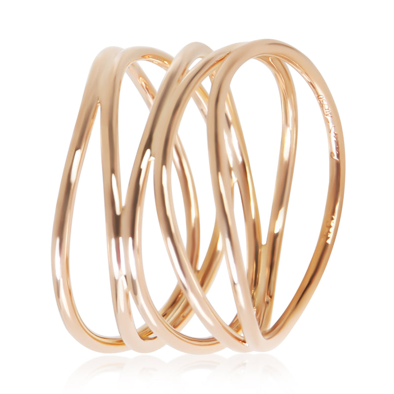 Tiffany & Co. Rose Gold Elsa Peretti Wave Ring 18k Rings