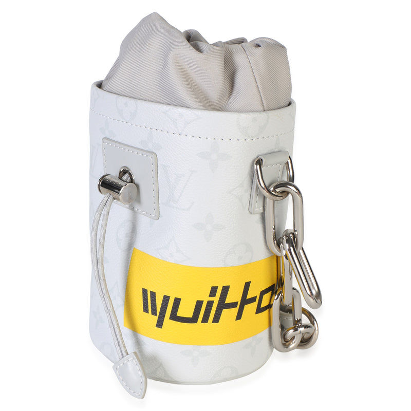 Louis Vuitton White Monogram Canvas Chalk Nano Bag Gray Coated
