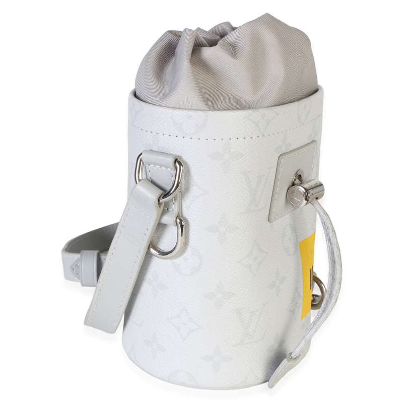 Louis Vuitton White Monogram Canvas Chalk Nano Bag Gray Coated