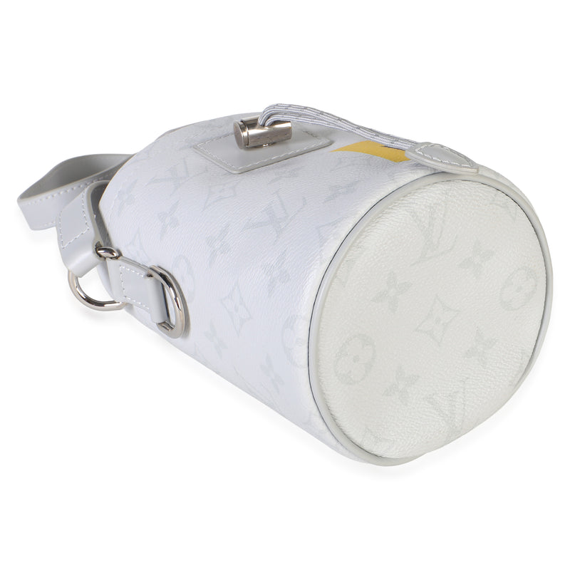 Louis Vuitton White Monogram Canvas Chalk Nano Bag Gray Coated