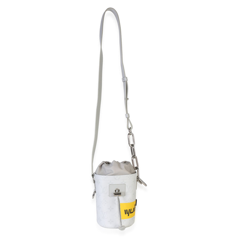 Louis Vuitton White Monogram Canvas Chalk Nano Bag Gray Coated