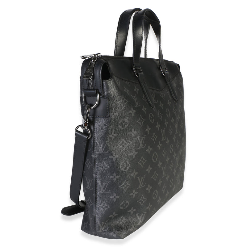 Louis Vuitton Monogram Eclipse Canvas Explorer Briefcase Black Bag