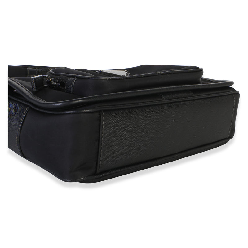 Prada Black Re-Nylon Small Pocket Messenger Bag