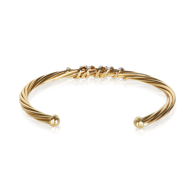 David Yurman Yellow Gold Diamond Helena Bracelet 18k Bracelets