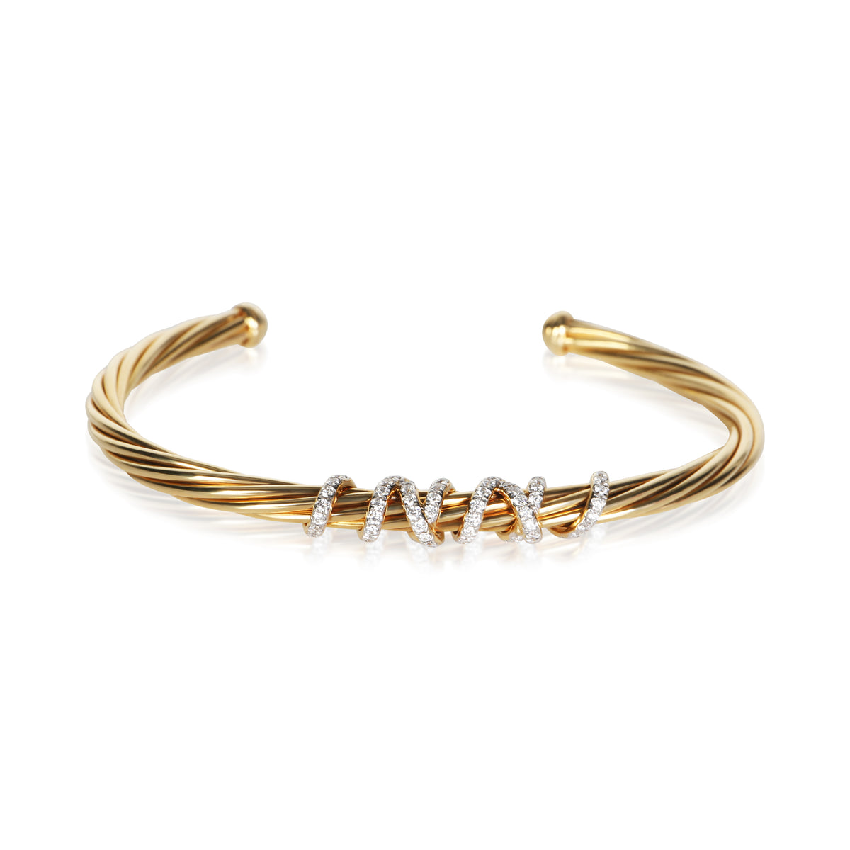 David Yurman Yellow Gold Diamond Helena Bracelet 18k Bracelets