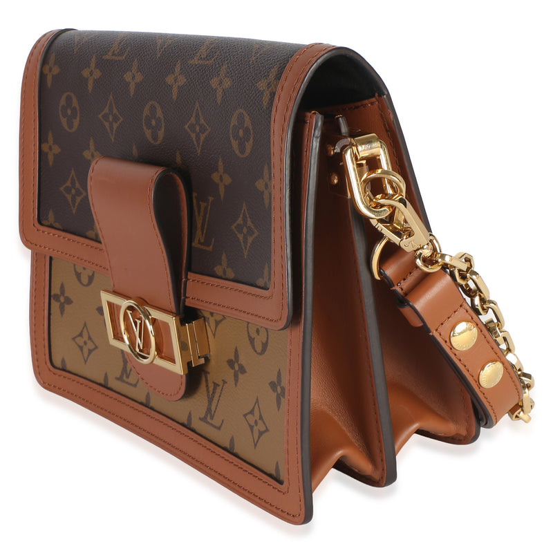 Louis Vuitton Reverse Monogram Canvas Dauphine Mm Brown Bag