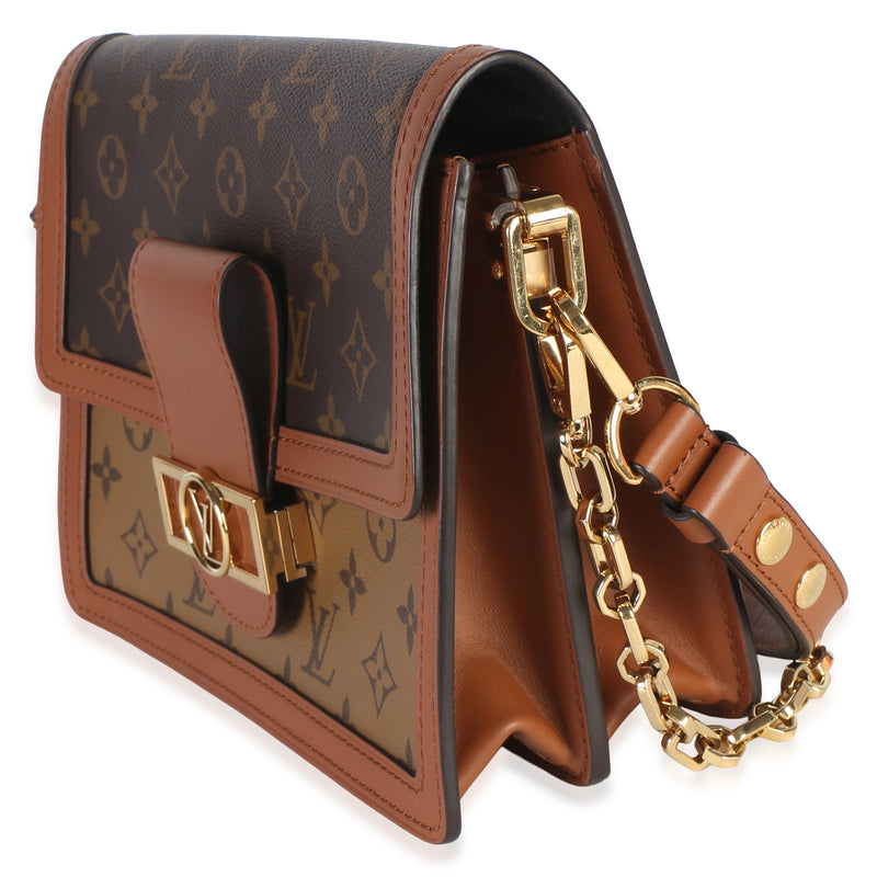 Louis Vuitton Reverse Monogram Canvas Dauphine Mm Brown Bag