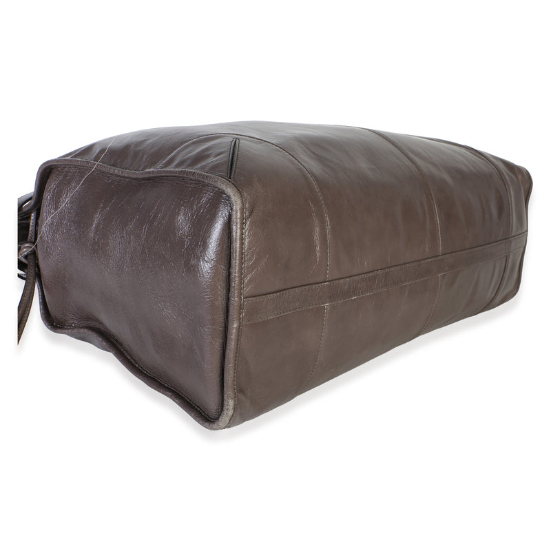 Prada Clay Distressed Calfskin Mens Bonnie Brown Leather Bag