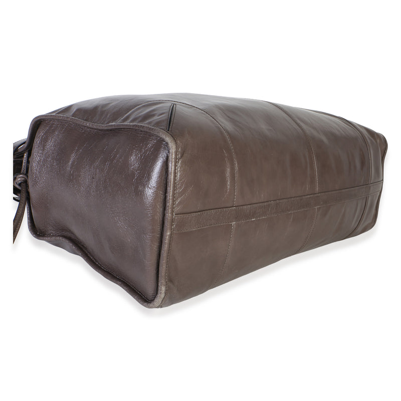 Prada Clay Distressed Calfskin Mens Bonnie Brown Leather Bag