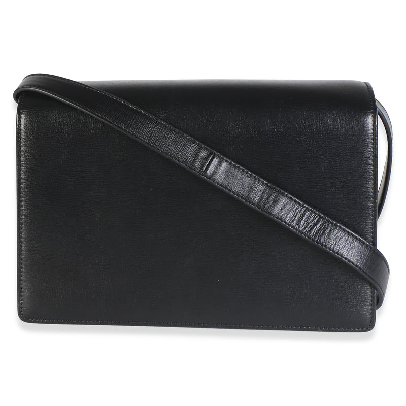 Saint Laurent Black Beige Calfskin Suede Medium Bellechasse Flap Bag Beige; Leather