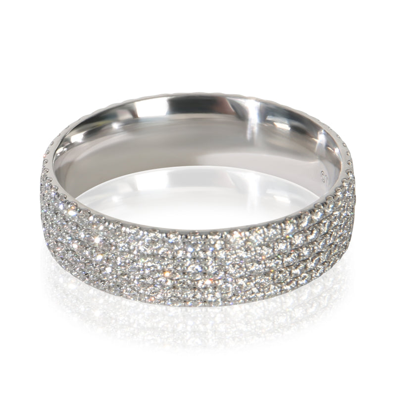 Tiffany & Co. White Gold Diamond Metro 5 Row Band 18k Rings
