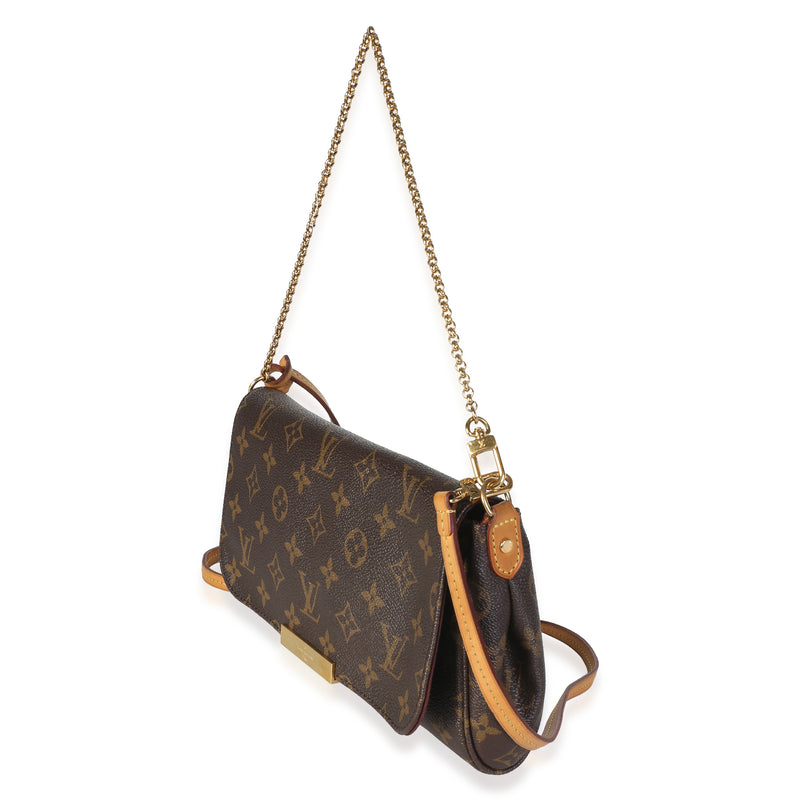Louis Vuitton Monogram Canvas Favorite Mm Brown Coated Bag