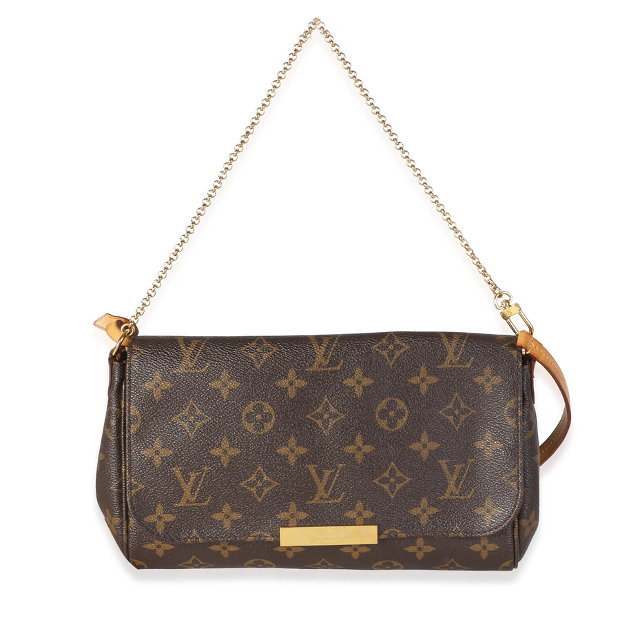 Louis Vuitton Monogram Canvas Favorite Mm Brown Coated Bag