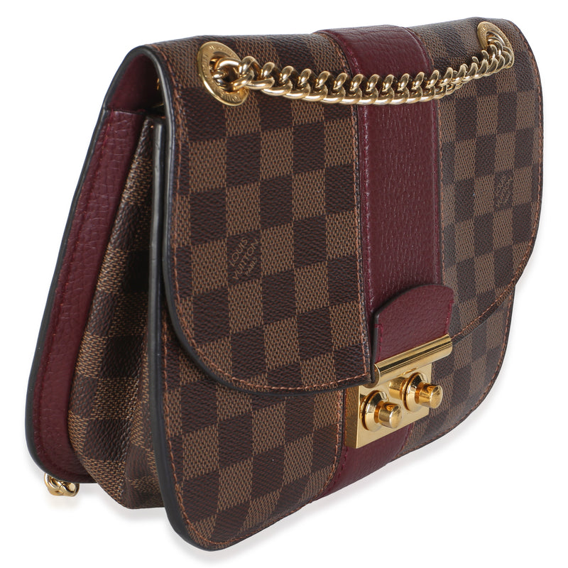 Louis Vuitton Bordeaux Damier Ebene Cuir Taurillon Wight Chain Bag Brown Canvas