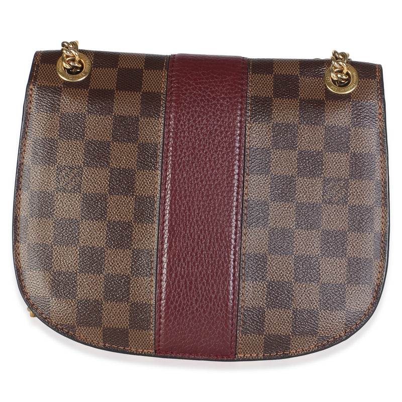 Louis Vuitton Bordeaux Damier Ebene Cuir Taurillon Wight Chain Bag Brown Canvas