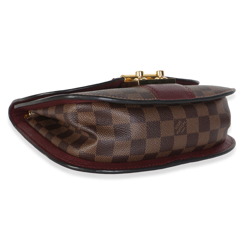 Louis Vuitton Bordeaux Damier Ebene Cuir Taurillon Wight Chain Bag Brown Canvas