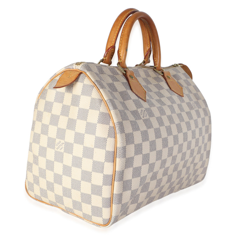Louis Vuitton Damier Azur Canvas Speedy 30 Beige Bag