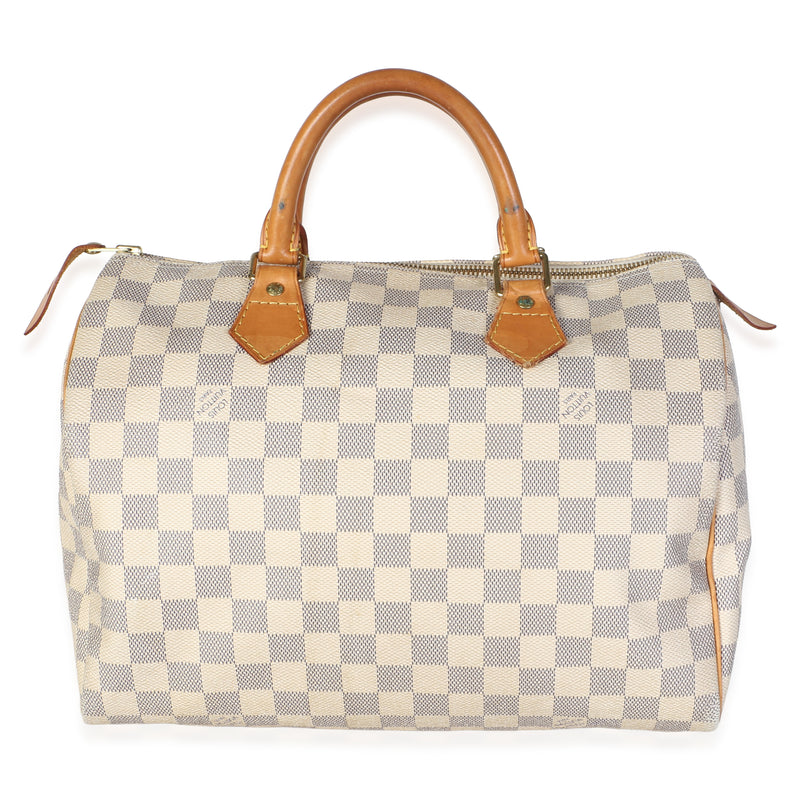 Louis Vuitton Damier Azur Canvas Speedy 30 Beige Bag