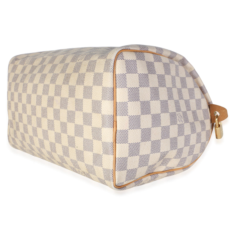 Louis Vuitton Damier Azur Canvas Speedy 30 Beige Bag