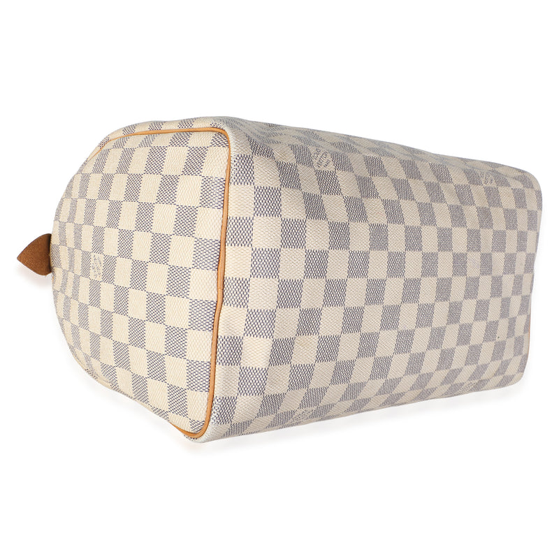 Louis Vuitton Damier Azur Canvas Speedy 30 Beige Bag