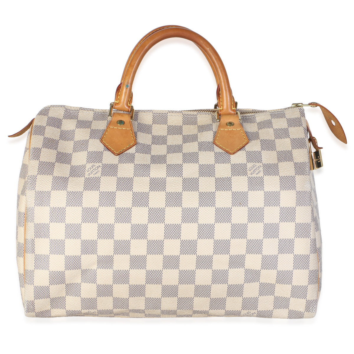 Louis Vuitton Damier Azur Canvas Speedy 30 Beige Bag