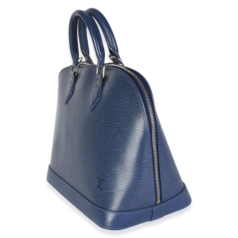 Louis Vuitton Navy Epi Alma Pm Blue Leather Bag
