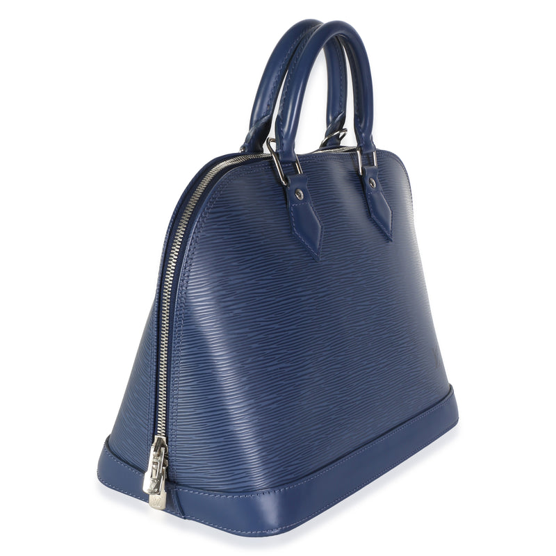 Louis Vuitton Navy Epi Alma Pm Blue Leather Bag