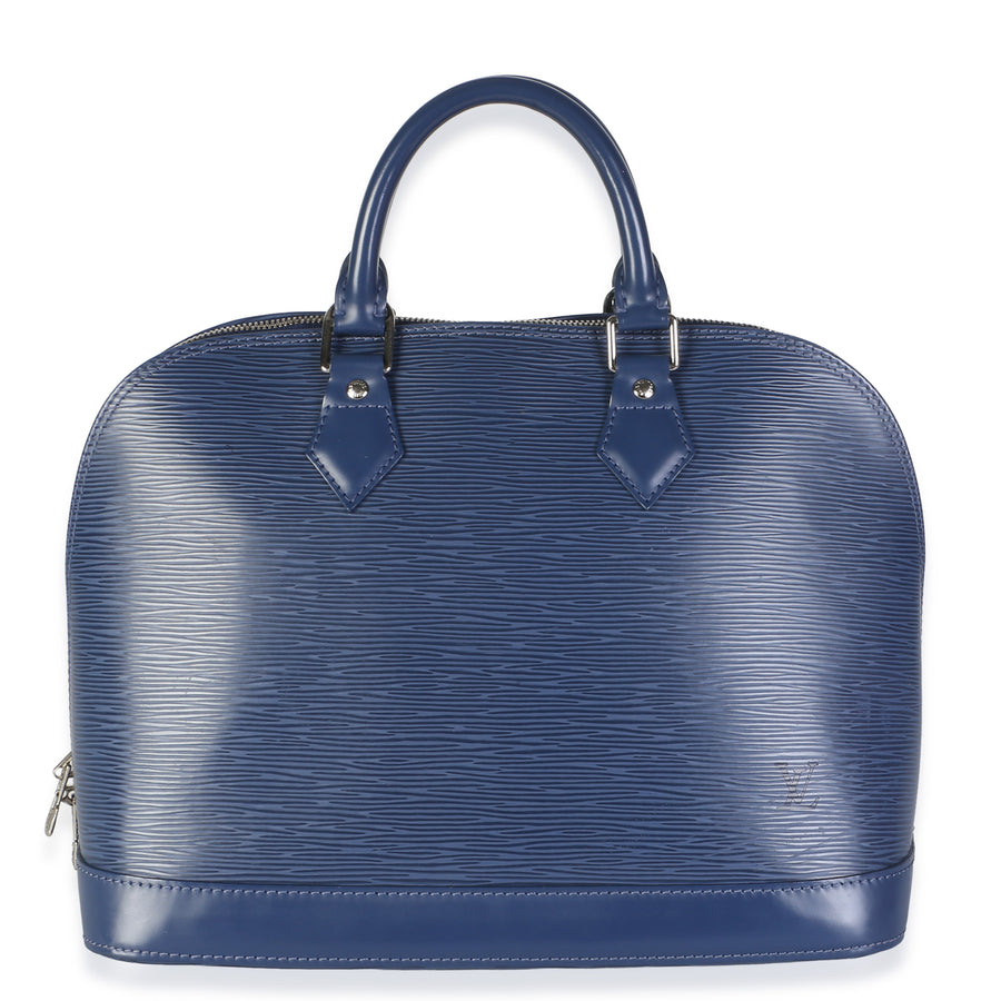 Louis Vuitton Navy Epi Alma Pm Blue Leather Bag