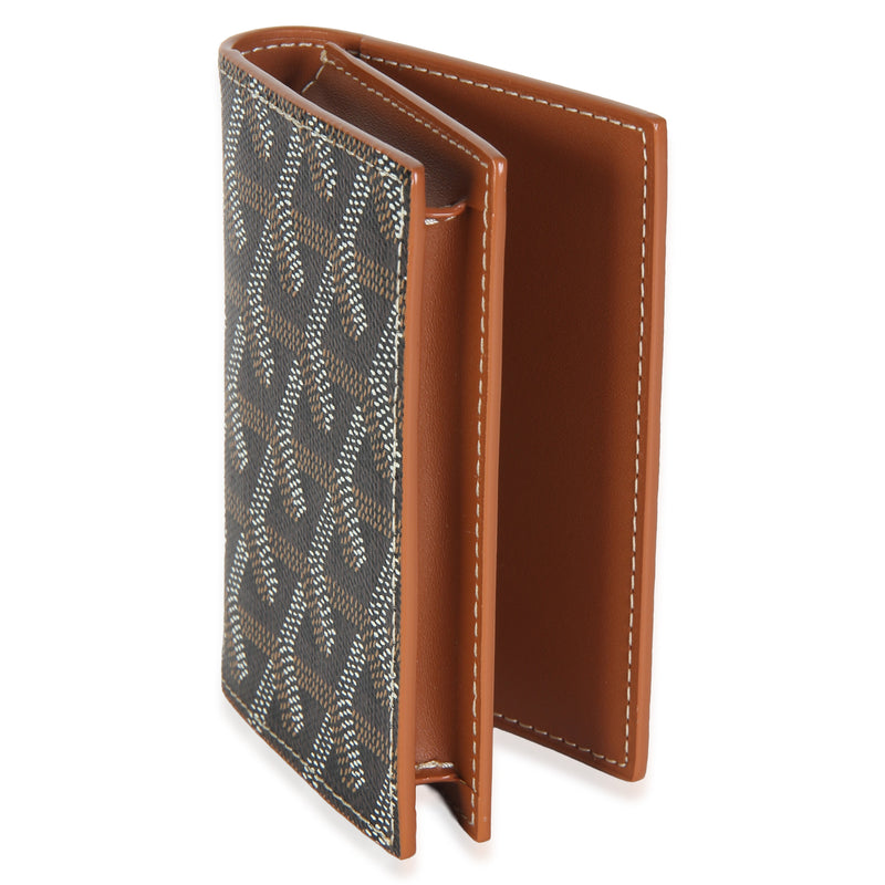 Goyard Black Goyardine Canvas Business Card Holder Coated Wallet
