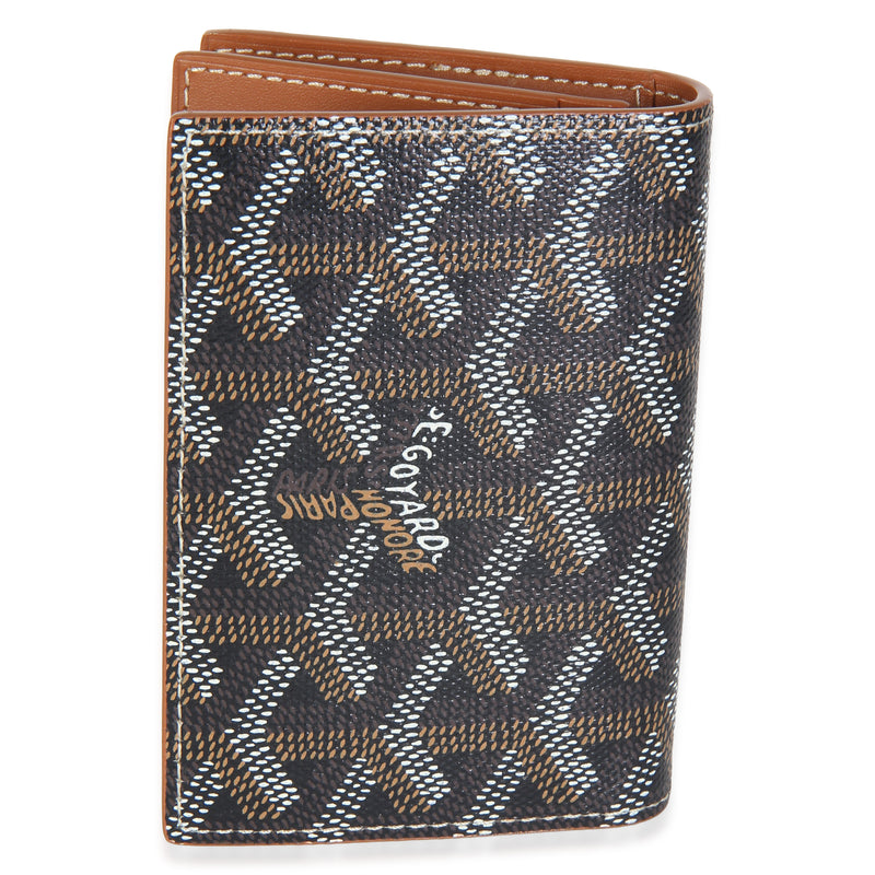 Goyard Black Goyardine Canvas Business Card Holder Coated Wallet