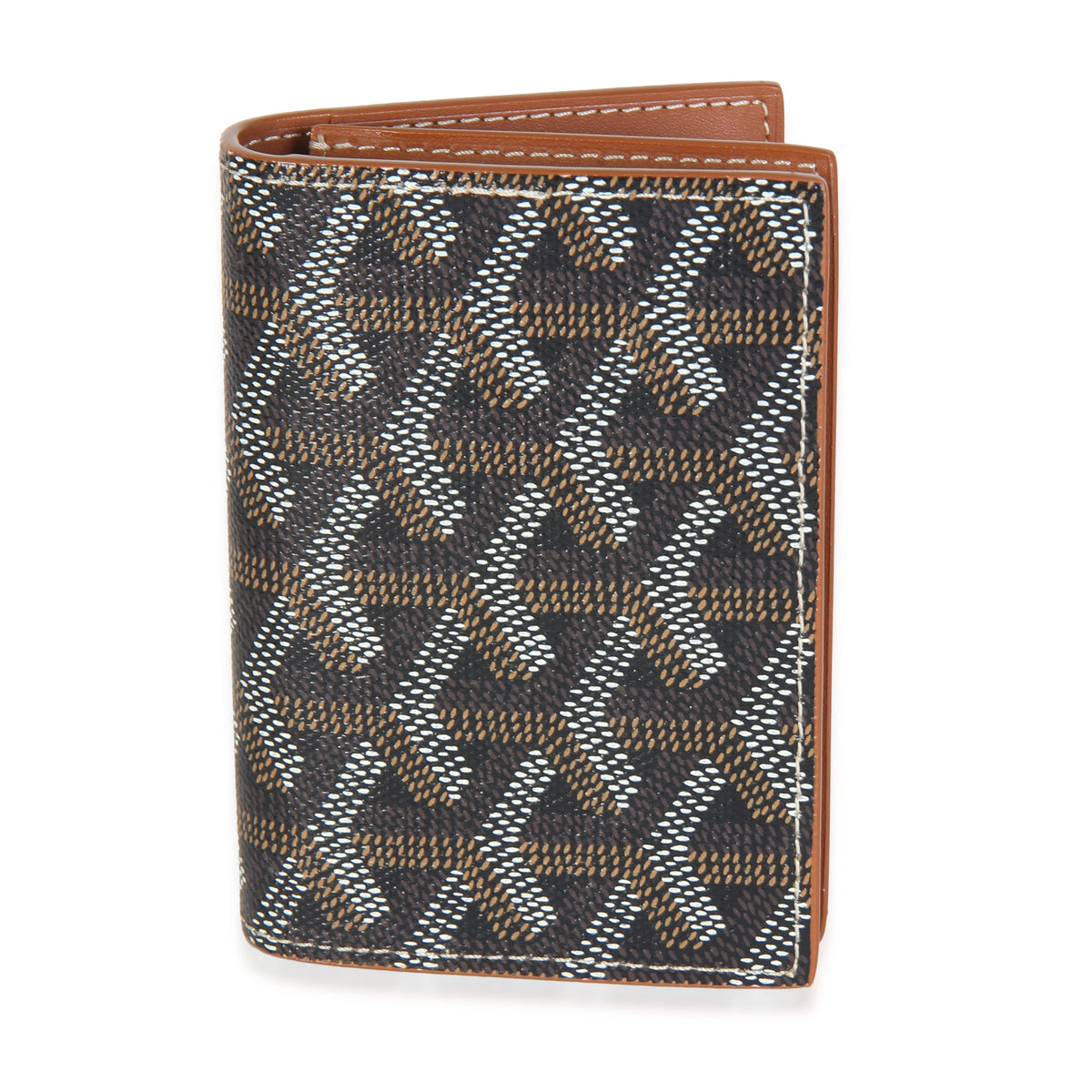 Goyard Black Goyardine Canvas Business Card Holder Coated Wallet