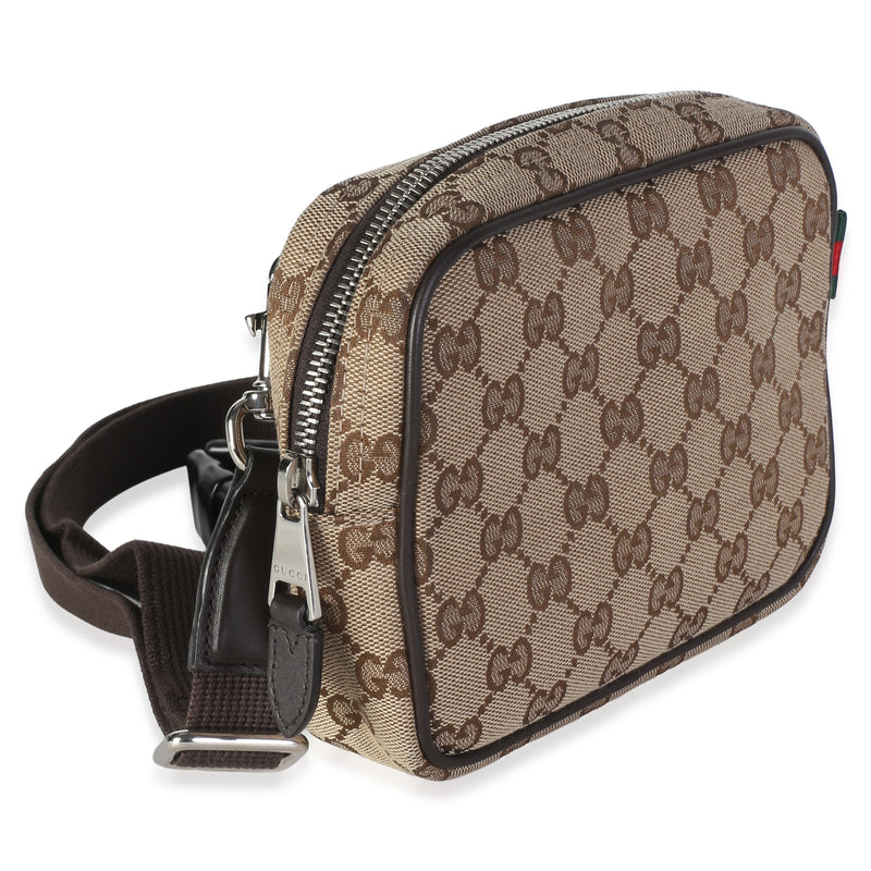 Gucci Beige Gg Canvas Mini Camera Crossbody Bag Beige; Brown