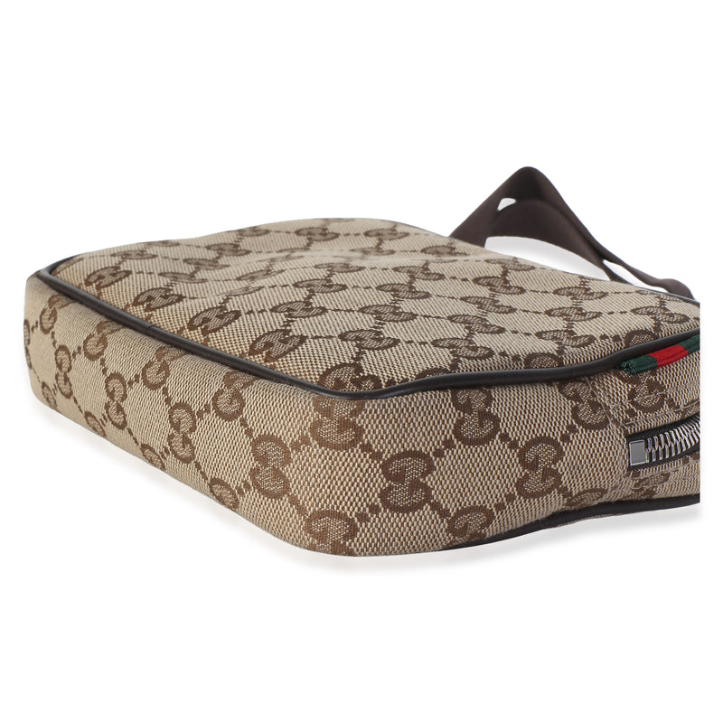 Gucci Beige Gg Canvas Mini Camera Crossbody Bag Beige; Brown