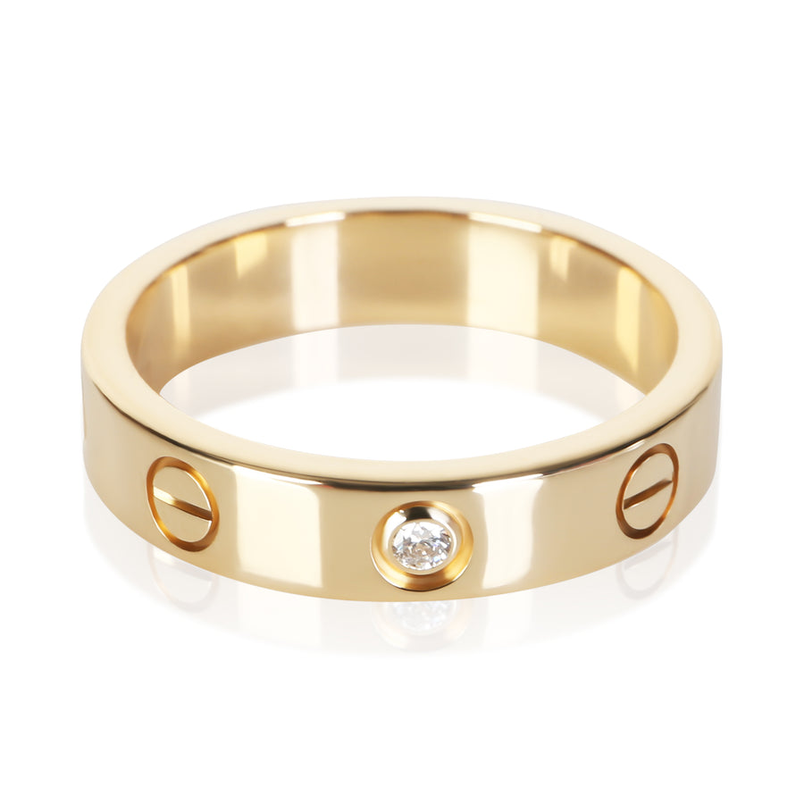 Cartier Yellow Gold Diamond Small Model Love Ring 18k Rings