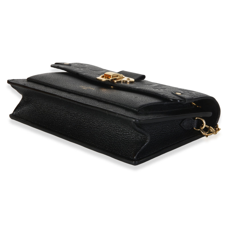 Louis Vuitton Black Monogram Empreinte Vavin Chain Wallet Leather Bag