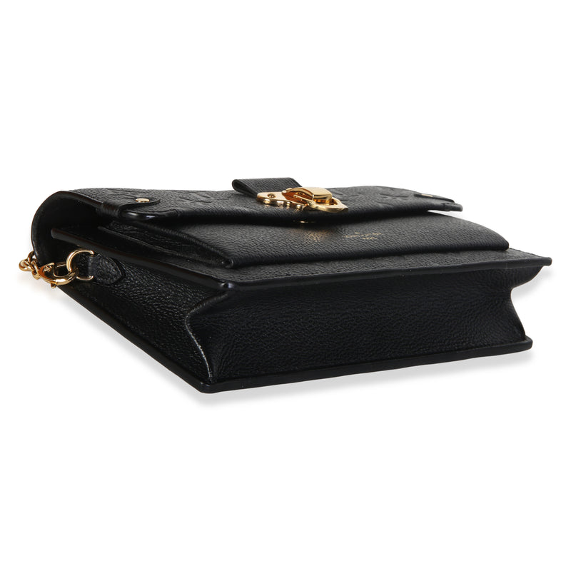 Louis Vuitton Black Monogram Empreinte Vavin Chain Wallet Leather Bag