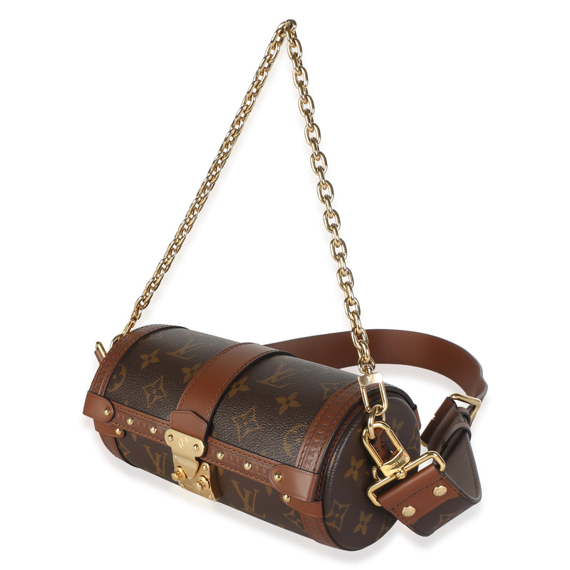 Louis Vuitton Monogram Canvas Papillon Trunk Brown; Tan Coated Bag