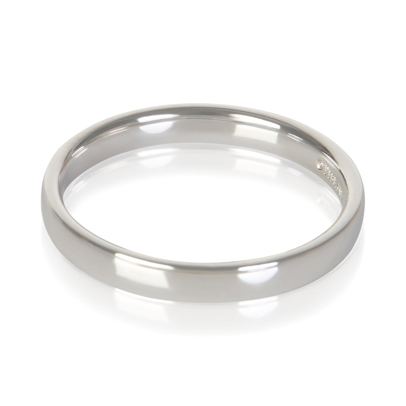 Tiffany & Co. Platinum 3mm Flat Wedding Band 950