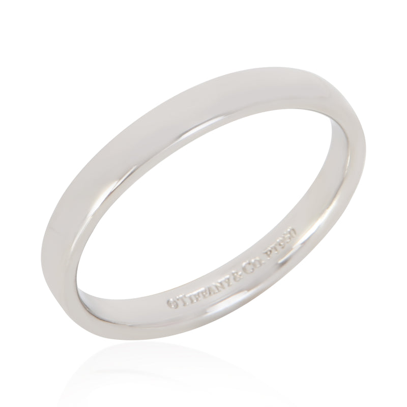 Tiffany & Co. Platinum 3mm Flat Wedding Band 950