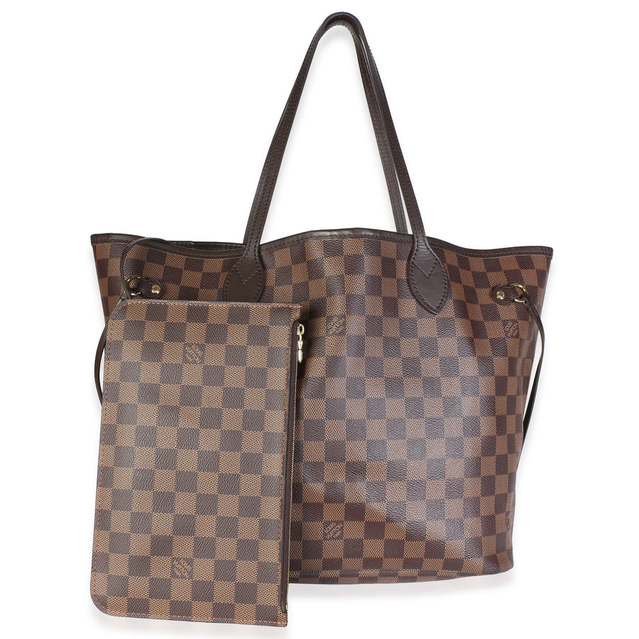 Louis Vuitton Damier Ebene Canvas Neverfull Mm Brown Bag