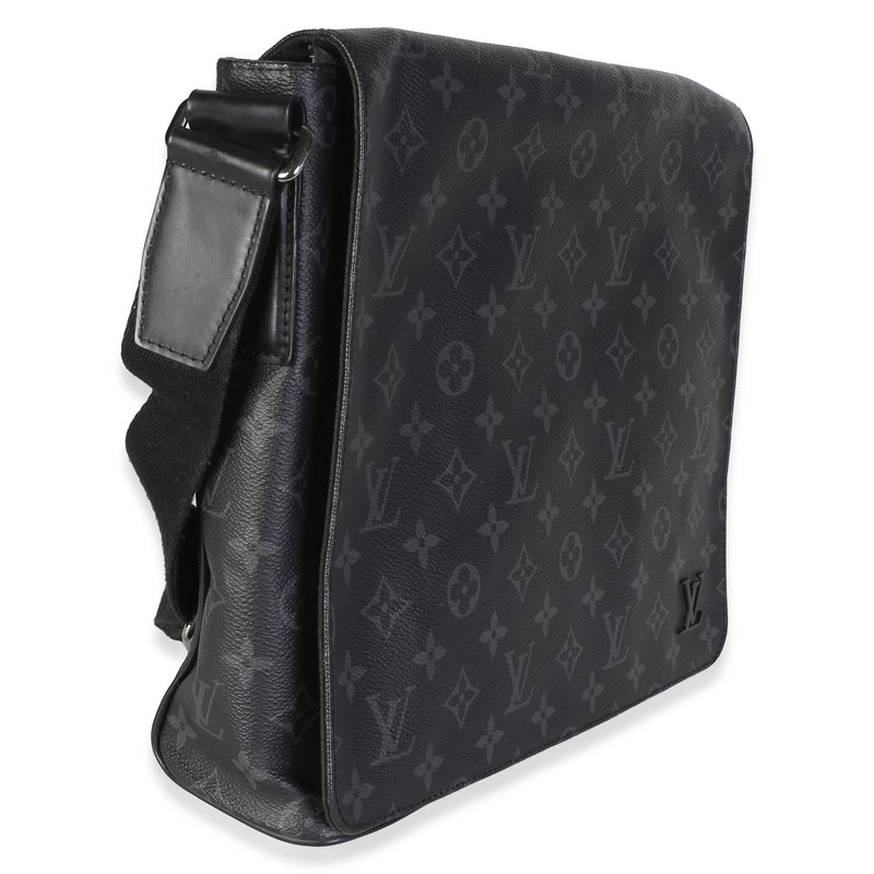 Louis Vuitton Monogram Eclipse Canvas District Mm Black Bag