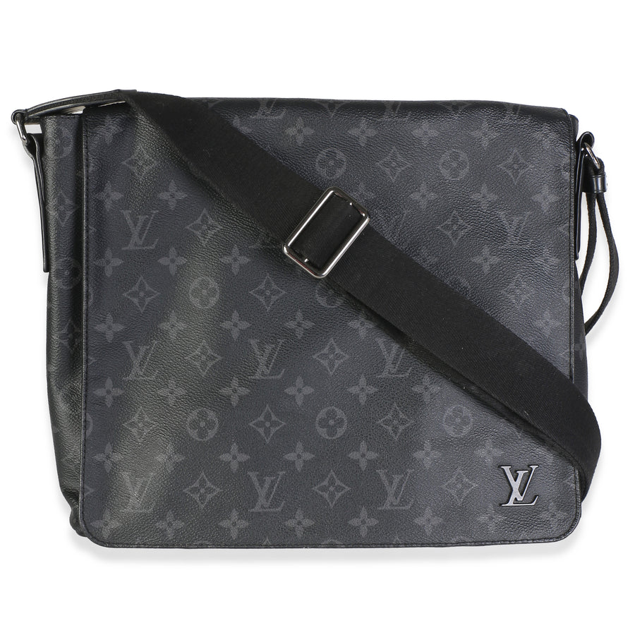 Louis Vuitton Monogram Eclipse Canvas District Mm Black Bag