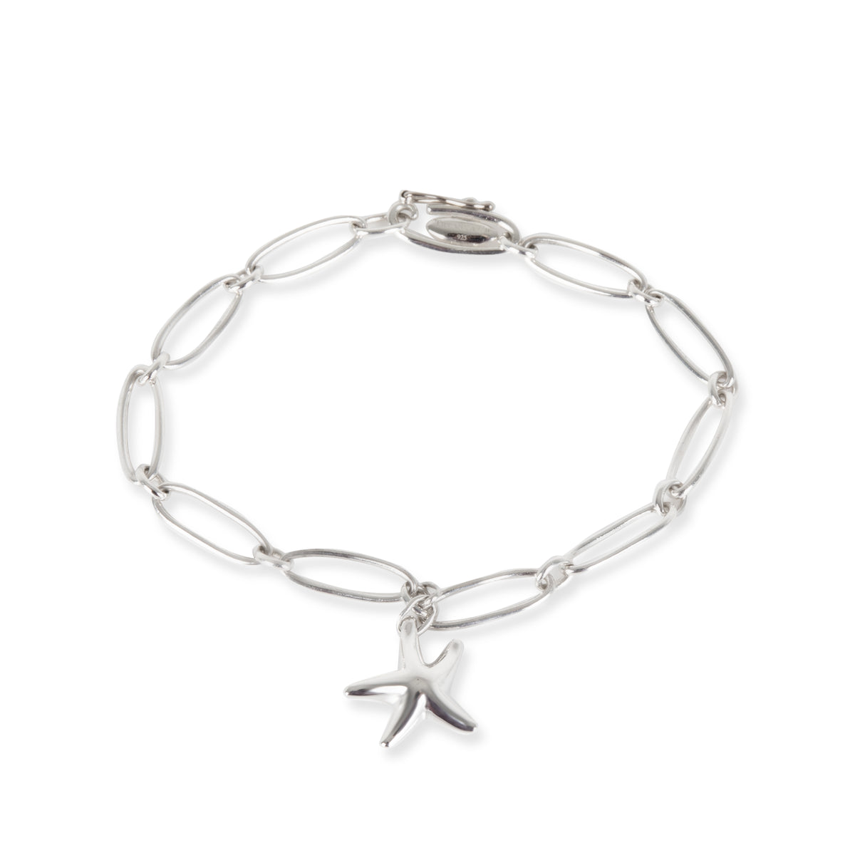 Tiffany & Co. Sterling Silver Elsa Peretti Starfish Charm Bracelet 925 Bracelets