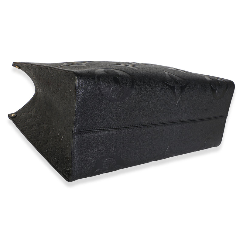 Louis Vuitton Black Giant Monogram Empreinte Onthego Gm Leather Bag