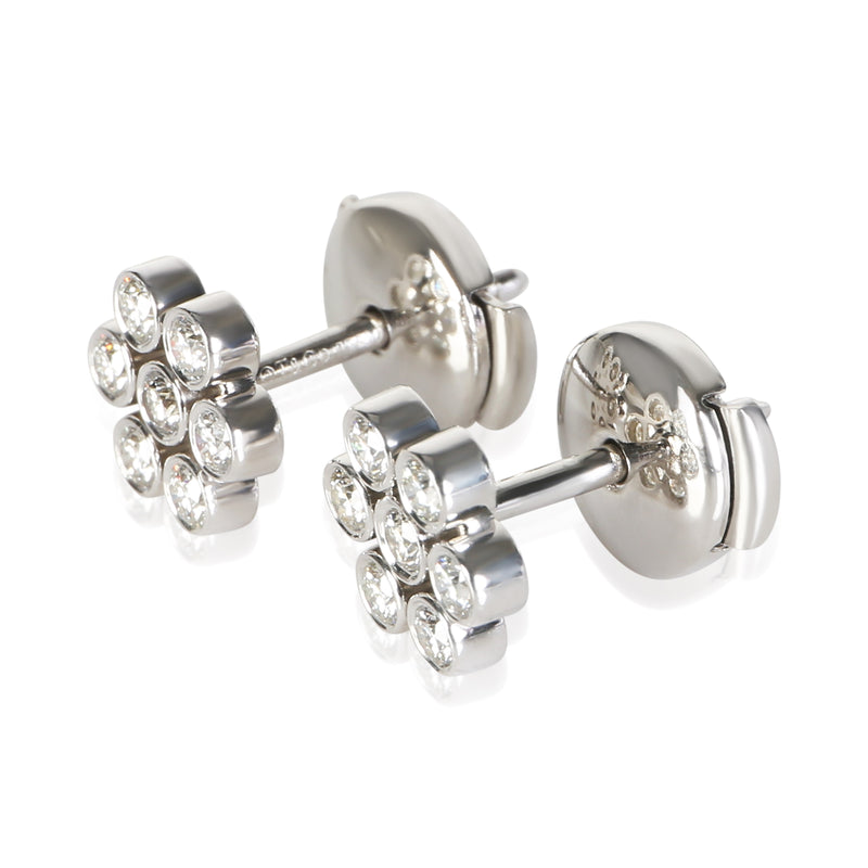 Tiffany & Co. Platinum Diamond Cluster Earrings 950