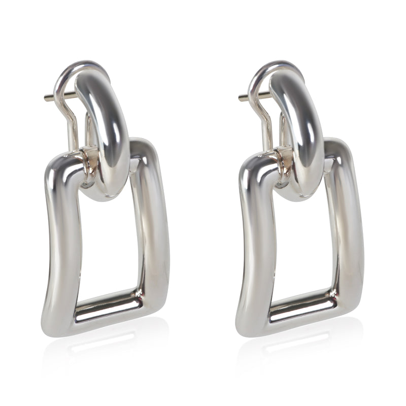 Tiffany & Co. Sterling Silver 2002 Rectangular Link Earrings 925